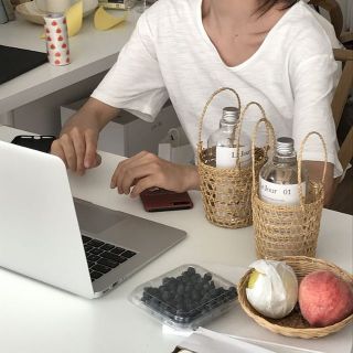 Túi cói, giỏ cói đựng bình nước