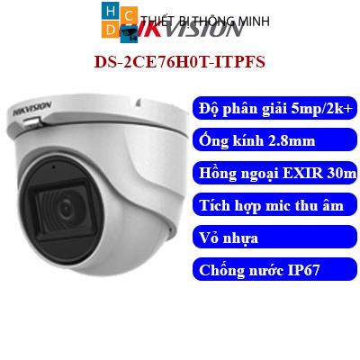 Bộ camera Hikvision 5mp 4 mắt chính hãng tích hợp mic thu âm chất lượng 2K+ tặng đầy đủ phụ kiện