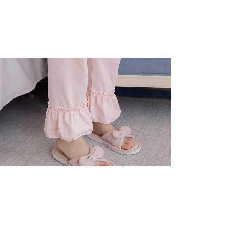 [Order] #34 Bộ ngủ tiểu thư cổ vuông ren cotton thích hợp mùa đông, xuân, thu | BigBuy360 - bigbuy360.vn