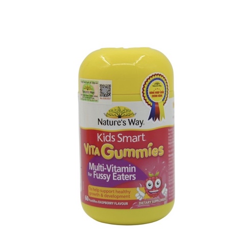 {Date 2023}Kẹo dẻo Nature Way Gummies Úc bổ sung vitamin cho bé từ 2 tuổi Úc 60 viên