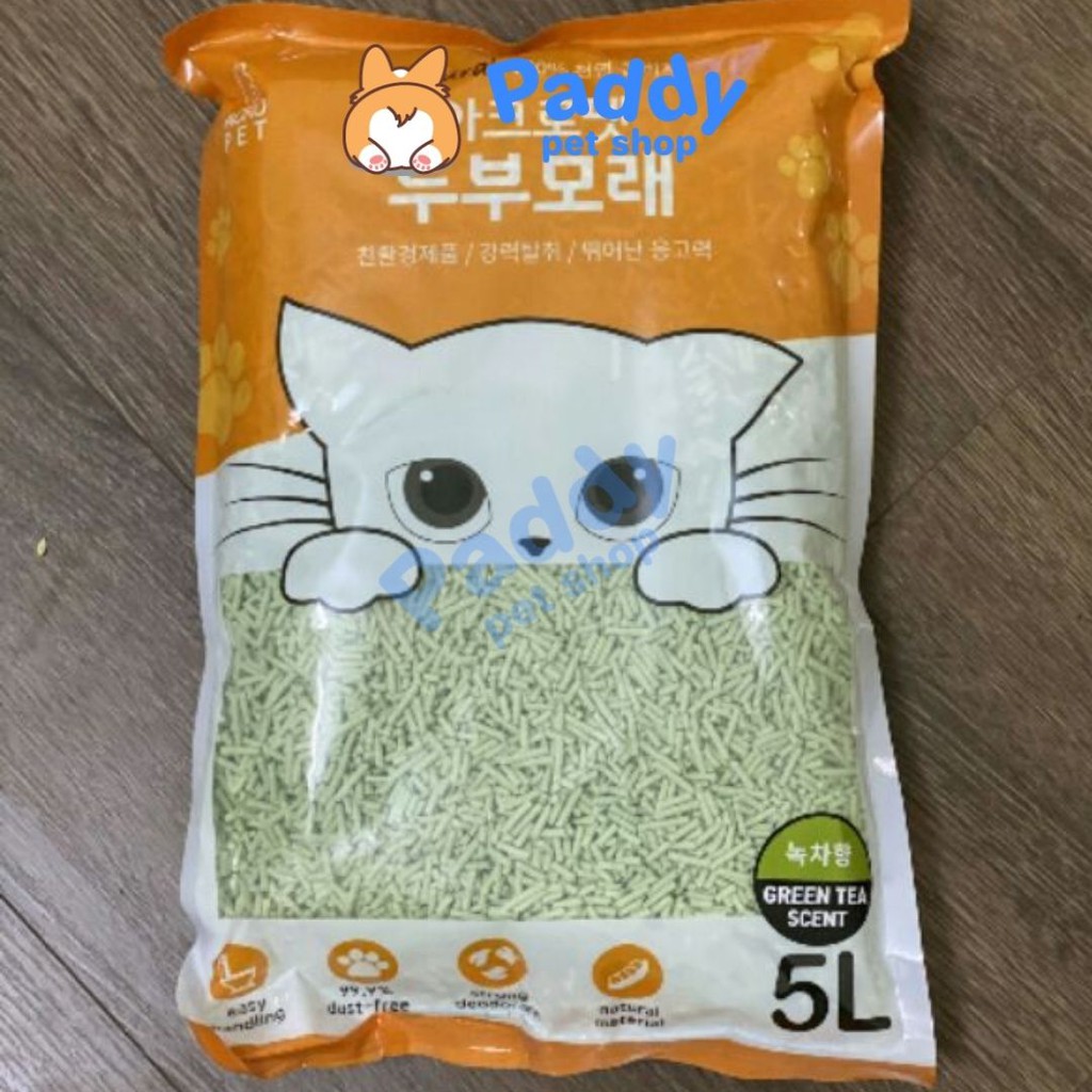 Cát Vệ Sinh Acro Pet Tofu Đậu Nành Hữu Cơ Cho Mèo 5L