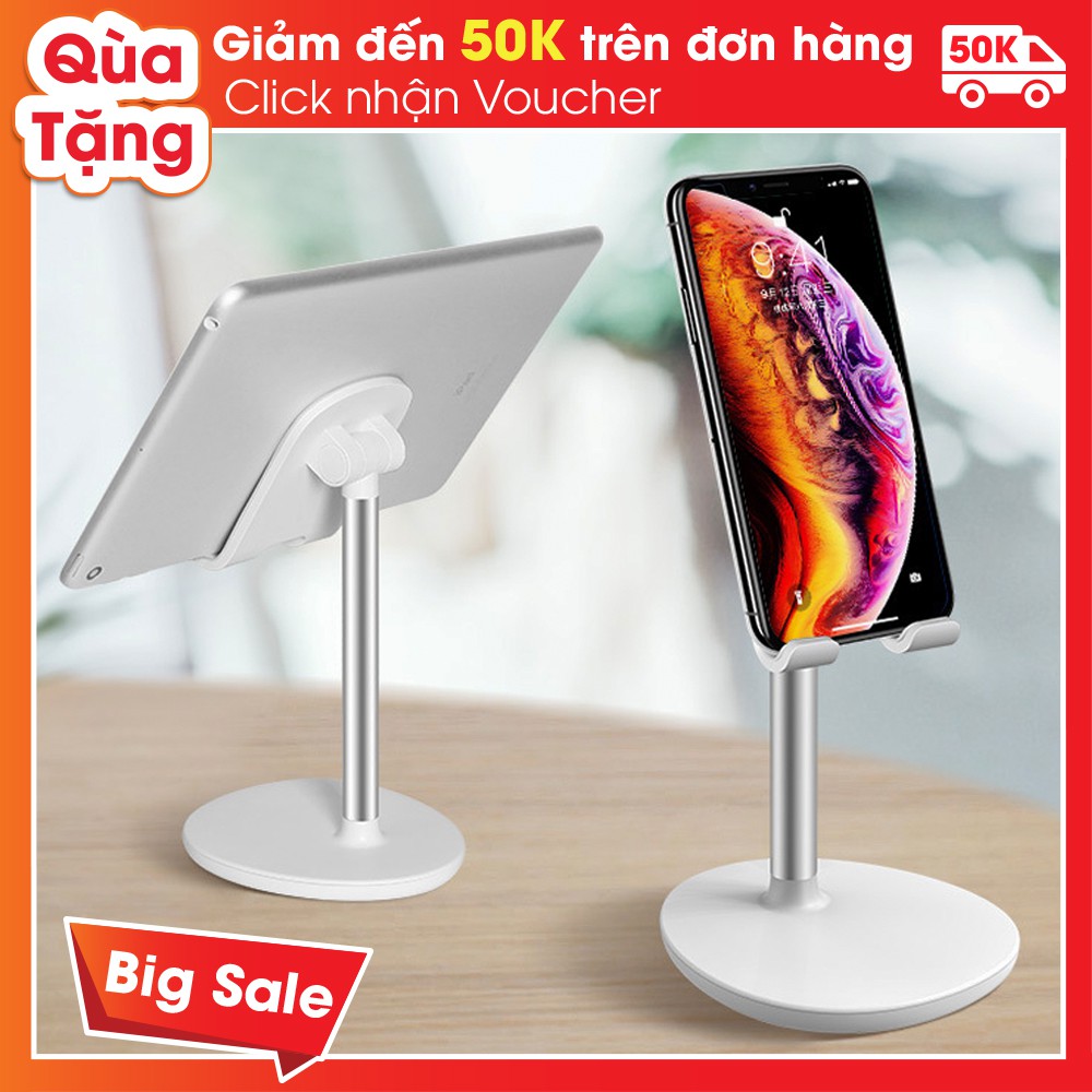 Kệ, Giá Đỡ Điện Thoại, Máy Tính Bảng, Ipad Thân Dài Hợp Kim Sang Trọng Để Bàn Đa Năng Xoay 180 Độ Full Box