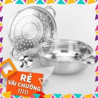 Nồi hấp inox 2 tầng đa năng tiện dụng