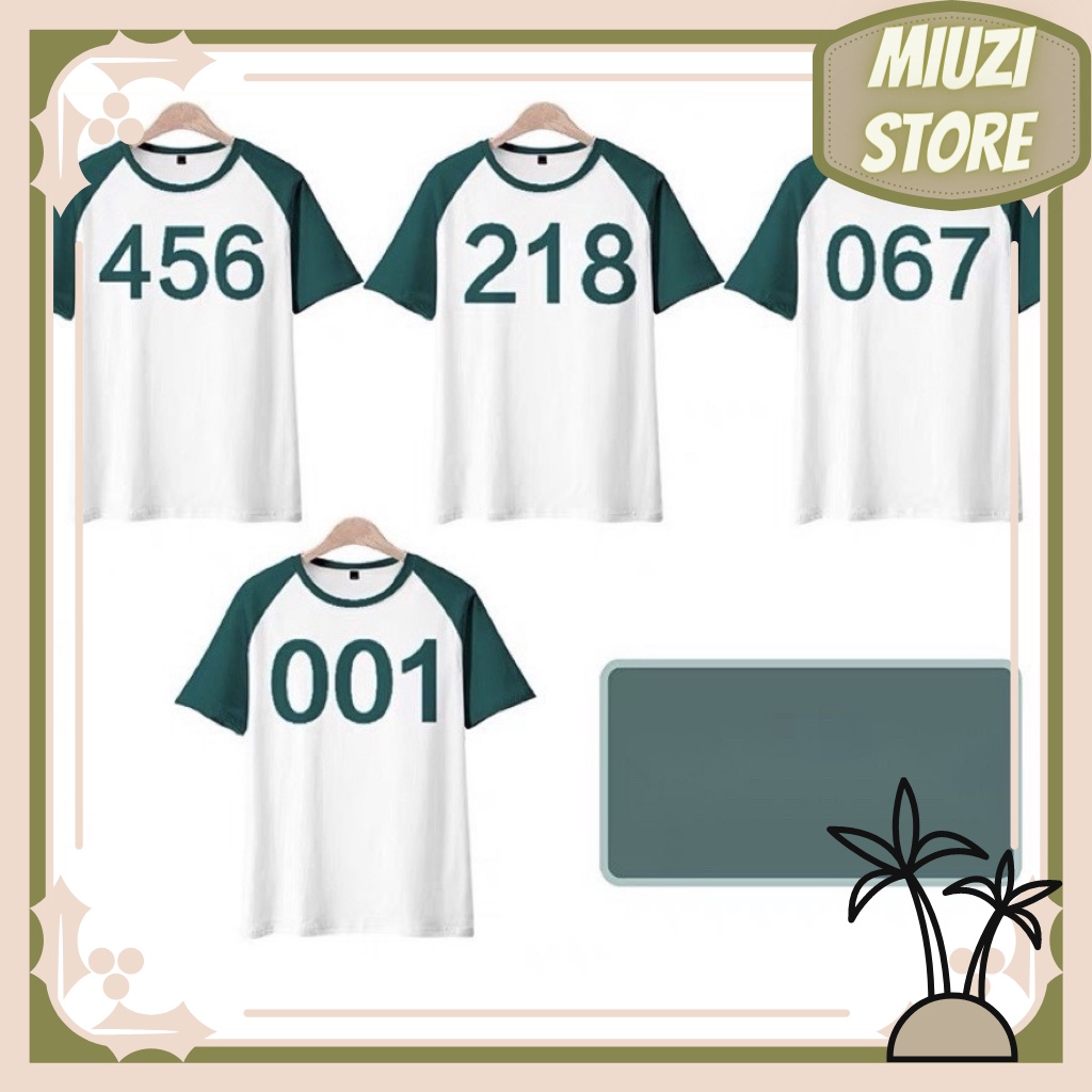 Squid game áo thun số mặc bên trong,mẫu squid game trò chơi con mực DT036