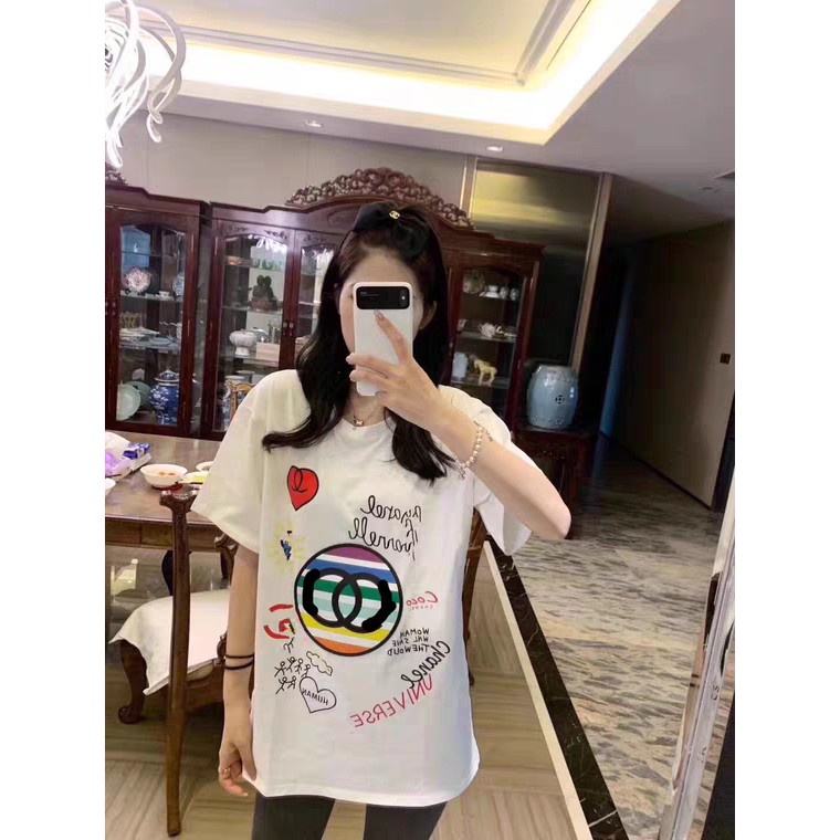 ÁO PHÔNG TRẮNG IN TRÁI TIM HỌA TIẾT CHỮ HOT HIT