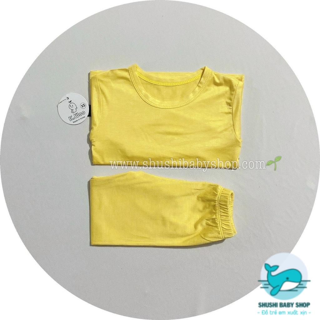 [Có sẵn] [FreeShip] [Ảnh thật] [Giá hủy diệt] Đồ Bộ Dài Tay K.woo/Minky Mom Thun Petit Mềm Mát Trơn Tụt Màu Trơn Siêu Má