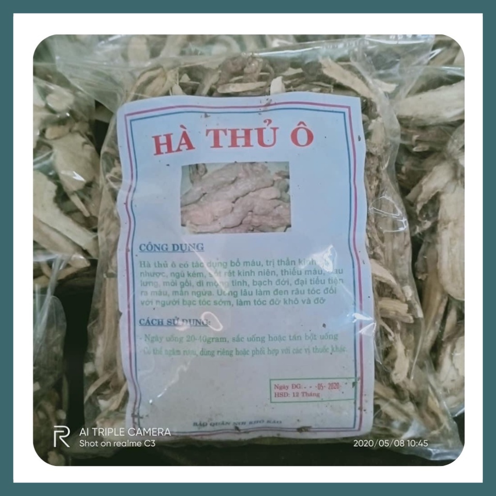 Hà Thủ Ô Trắng Khô Hàng Sạch Đẹp Túi 500g - 1kg