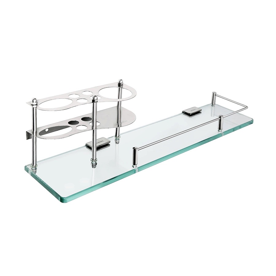 Kệ Kính Nhà Tắm Để Ly, Bàn Chải, Kem Đánh Răng + Tặng Kèm Ly Thái Lan - Mã SP: PE42  , TP42