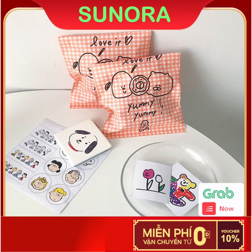 Túi Gói Quà Túi Giấy Kẻ Caro Xinh Xắn Đựng Bánh Kẹo