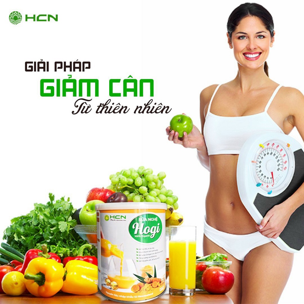 Sữa Nghệ cao cấp HOGI 400 Gram Giúp Da Sáng Mịn, Ngừa Nám, giảm cân