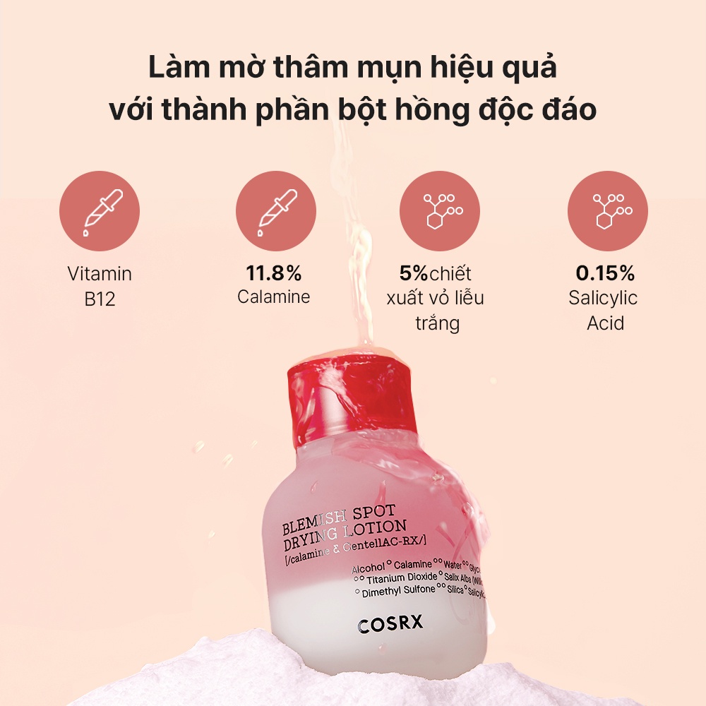 Kem chấm mụn COSRX AC Collection Blemish Spot Drying Lotion 30mL làm khô cồi mụn