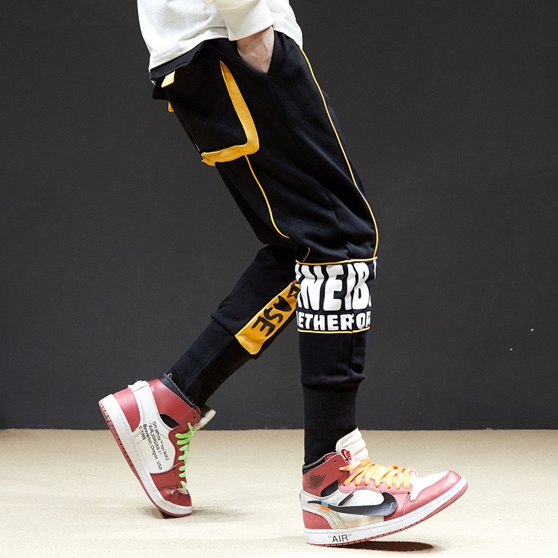 Quần Jogger Nam TUNNEL BASE Phối Màu Vàng Chất Thun BC Cao Cấp Siêu Co Giãn Thời Trang JOGGER NAM 9000047C