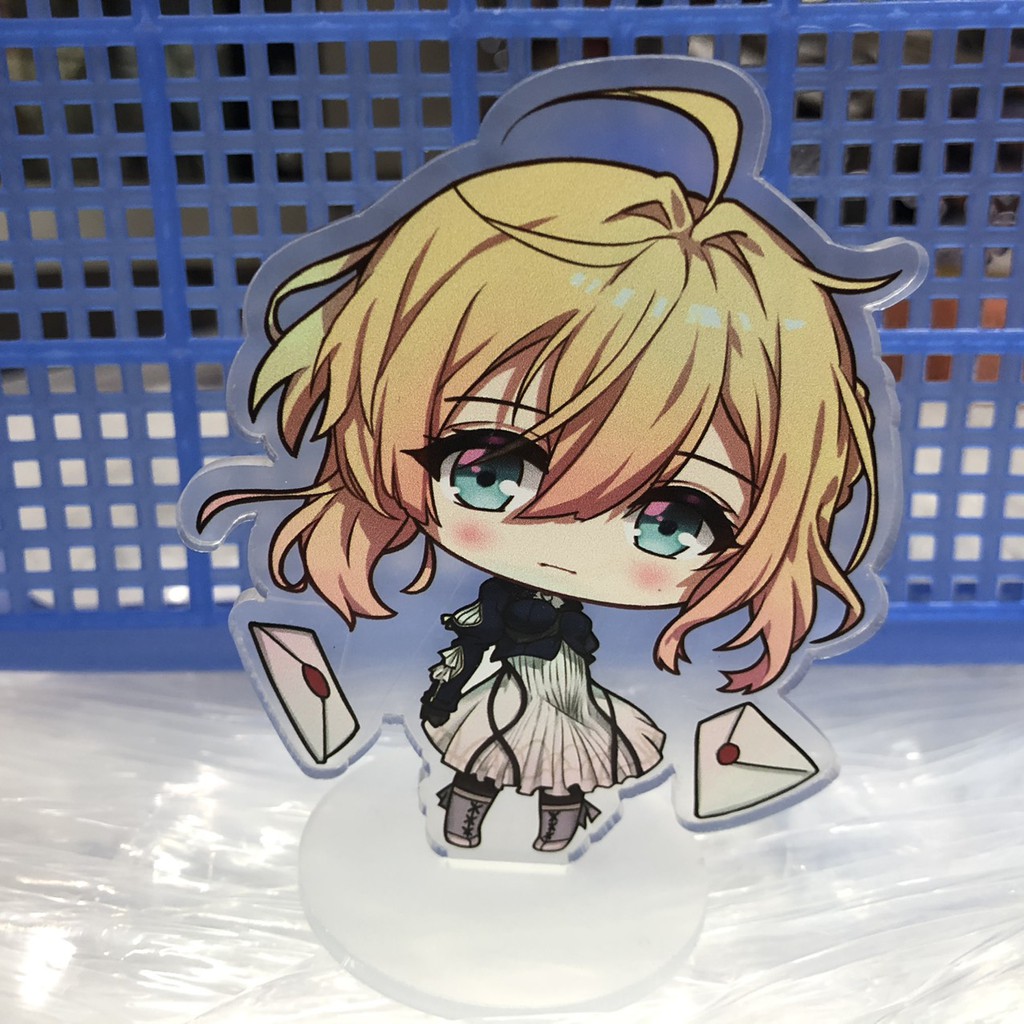 Standee Violet Evergarden mini Tượng Acrylic Anime mica chibi trang trí trưng bày mô hình