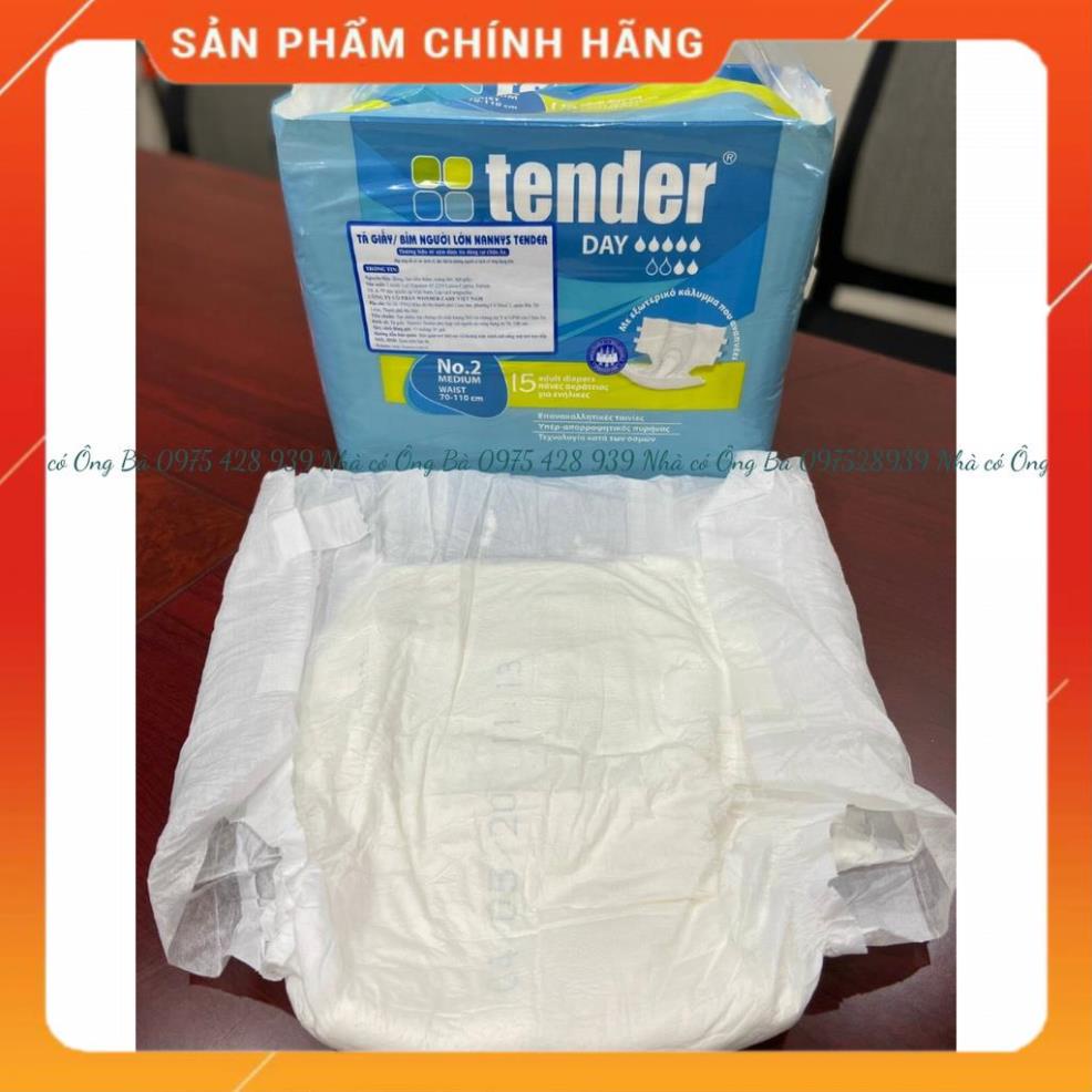 Tã bỉm DÁN người già TENDER 15 miếng (Cho người lớn)