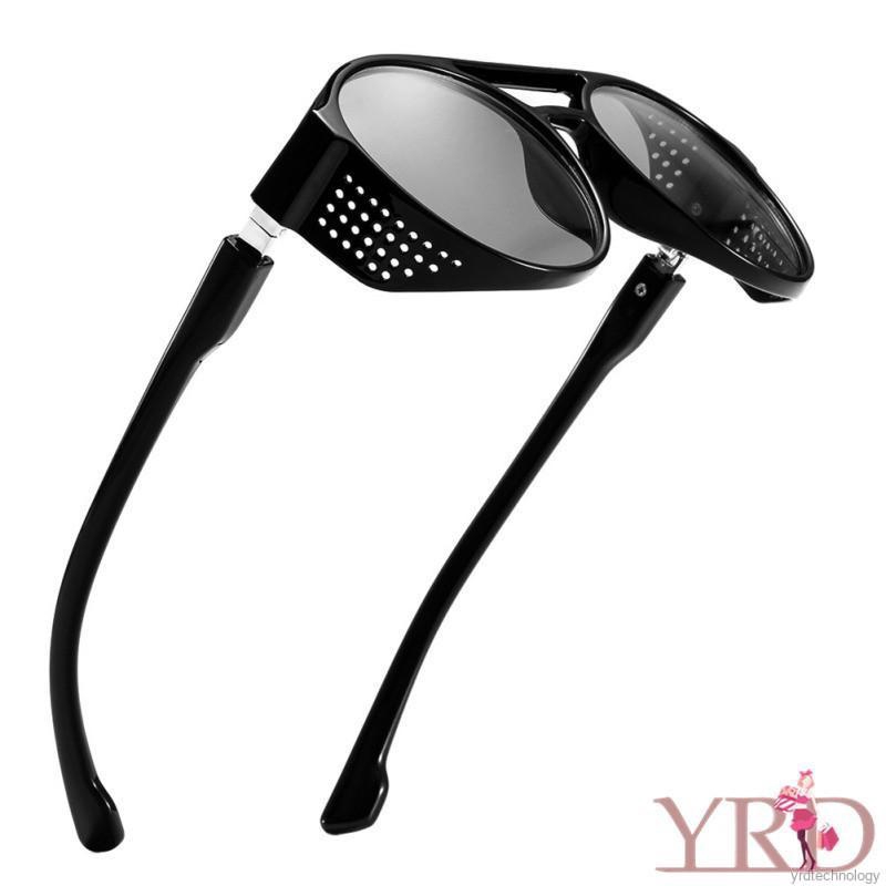 Kính mát tròn gọng nhựa phong cách Steampunk | BigBuy360 - bigbuy360.vn