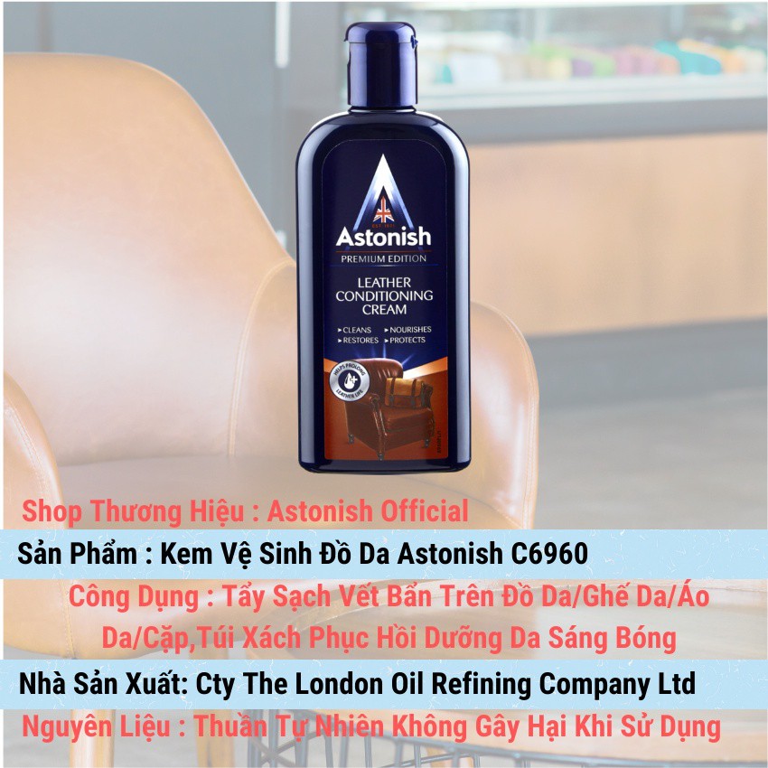 Kem vệ sinh bảo dưỡng đồ dùng bằng da Astonish C6960_250ml
