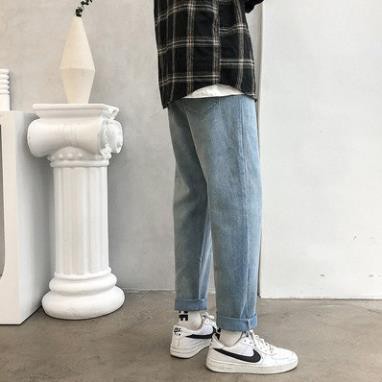 Quần bò nam, baggy jeans nam, nữ ống xuông, phom rộng trend 2021 giá xưởng  ྇