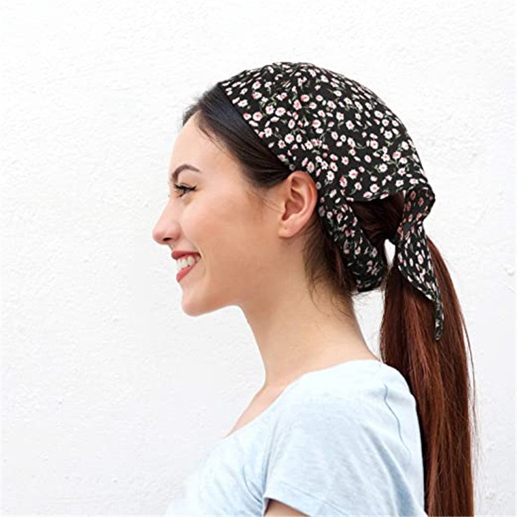Băng Đô Co Giãn In Họa Tiết Hoa Phong Cách Bohemian Có Thể Điều Chỉnh Cho Nữ
