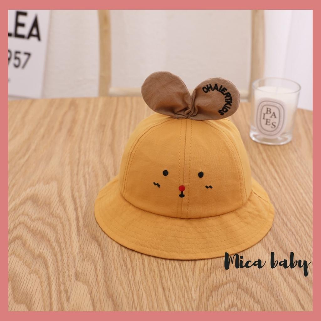Mũ tai bèo hình chuột đính nơ đáng yêu cho bé Mica Baby MH136