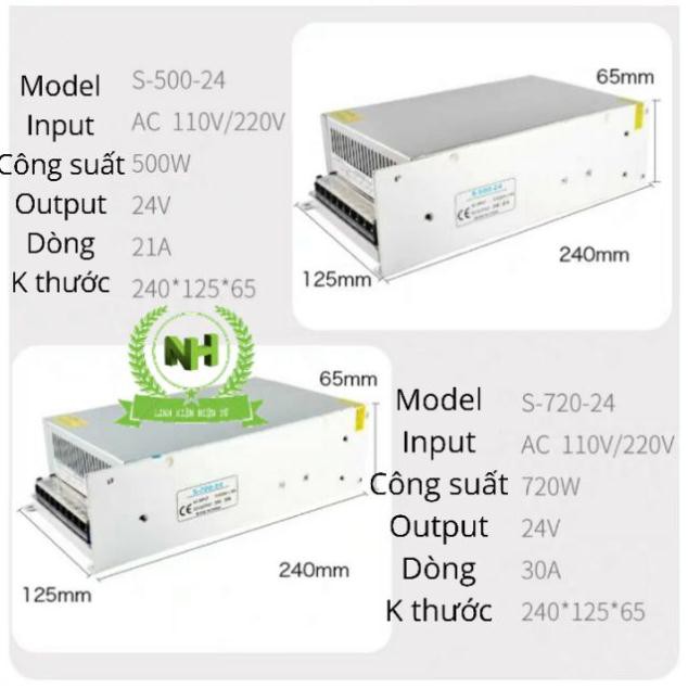 (LKNH) 220V- 24V Power Supply ( 1A, 3A, 5A, 10A, 15A, 20A, 30A ) Nguồn tổ ong 24V đủ dòng Loại Tốt