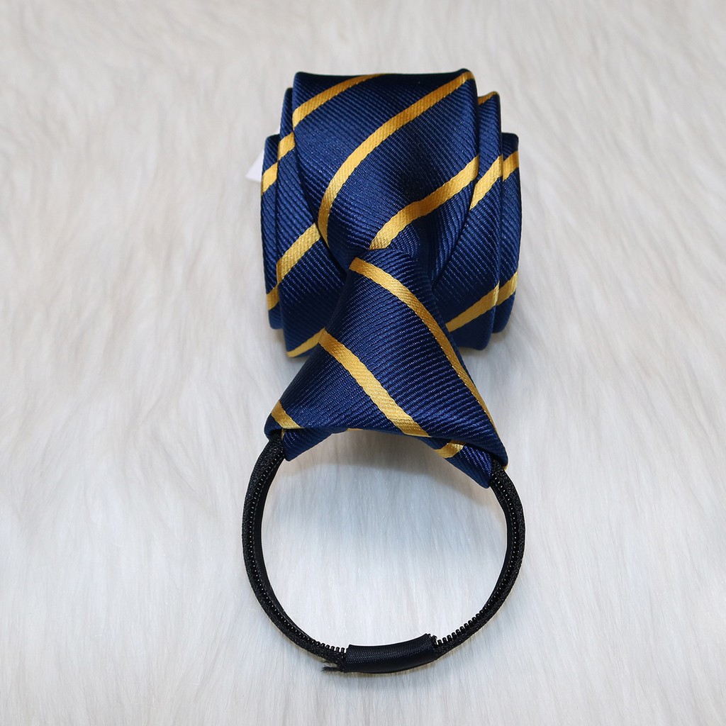 Cà vạt nam KING caravat thắt sẵn họa tiết sọc cho học sinh công sở và chú rể bản nhỏ 6cm style hàn quốc C020