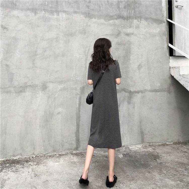 [Mã FAGREEN55 giảm tới 30K đơn 99K] Đầm Thun Dáng Dài Ngắn Tay Thời Trang Dạo Phố Năng Động 123660 | BigBuy360 - bigbuy360.vn