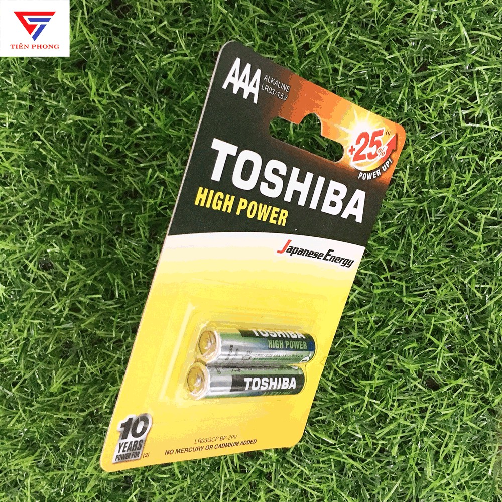 Pin đũa AAA Alkaline Toshiba chính hãng - Vỉ 2 viên