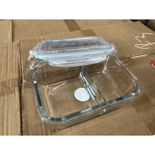 Hộp thủy tinh 2 ngăn 1000ml.