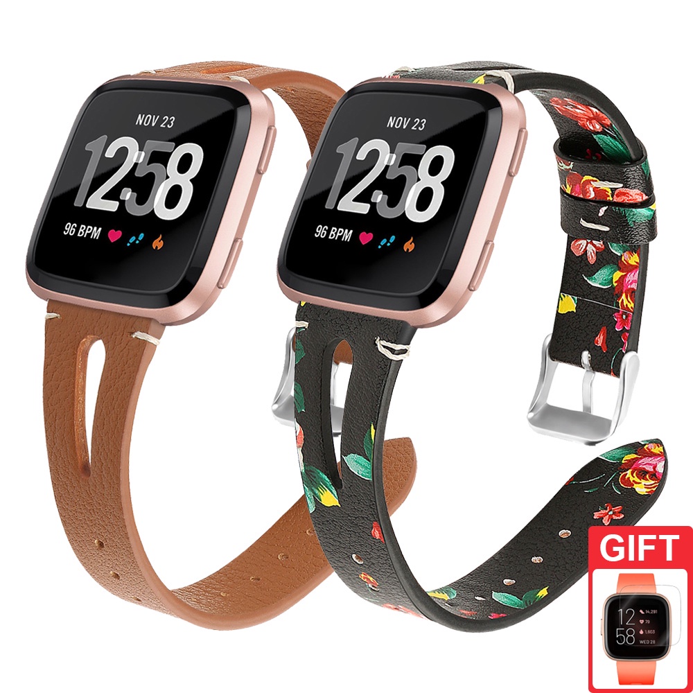 Dây đeo bằng da cho đồng hồ thông minh Fitbit Versa 2 / Versa Lite