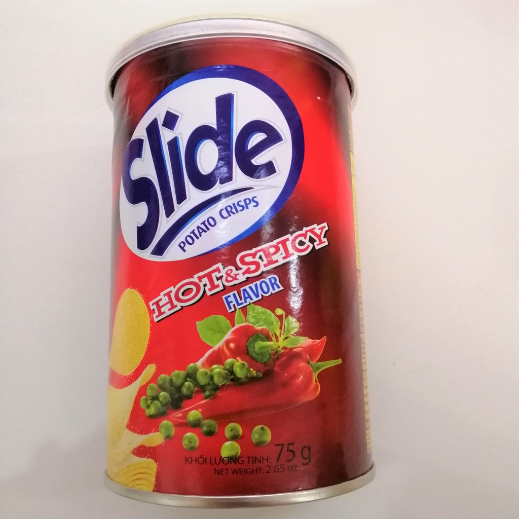 Snack Khoai Tây Slide Vị Thơm Cay (Lon 75g)