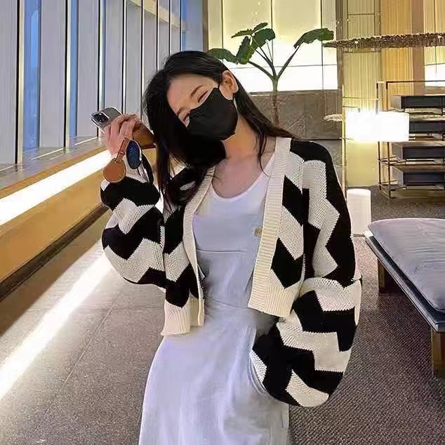 NRVP Áo khoác cardigan tay dài phong cách Hàn Quốc