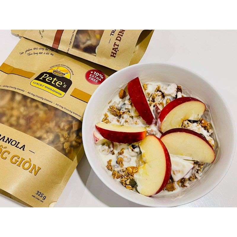 Ngũ cốc giòn GRANOLA PETE's pete 325gr (mua 10gói 325g tặng 1gói 100gr) - Granola Mom Beauty