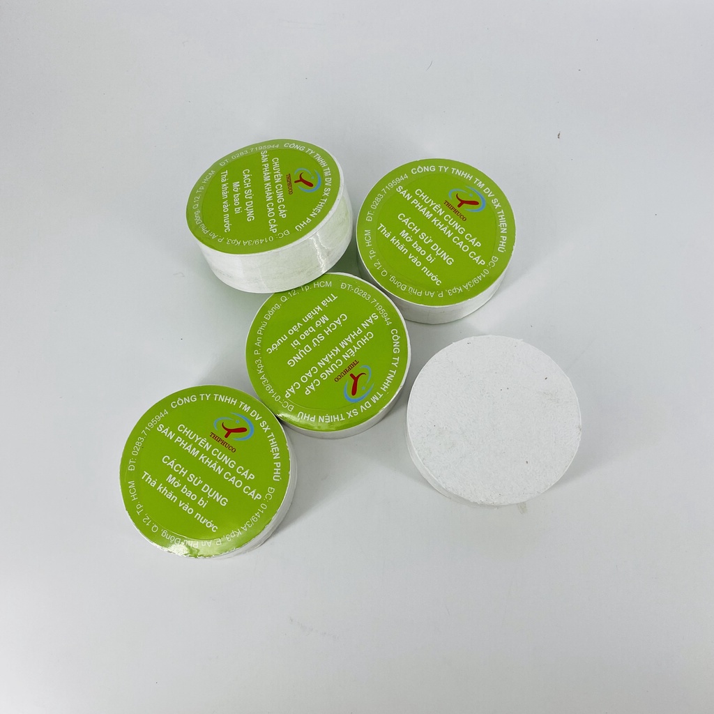 Khăn Tắm Nén Du Lịch Thiện Phú 50*100, Khăn Nén Cotton Tự Nhiên Thấm Nước Tốt Tái Sử Dụng Nhiều Lần