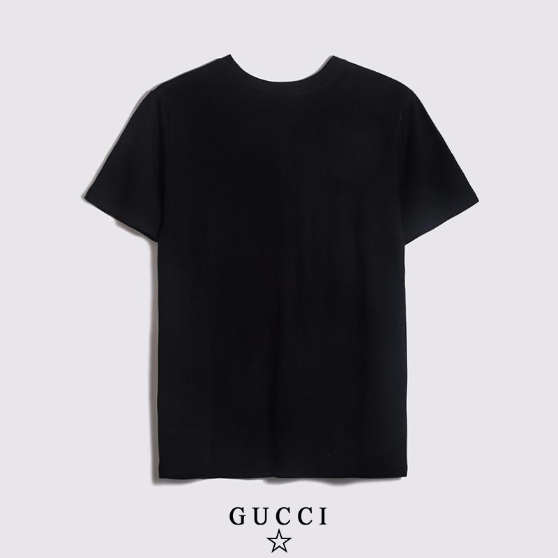 Gucci Couples Fashion Cotton T-shirt Classic Printing Casual Short Sleeve Tops Unisex Plus Size S-XXL Tee