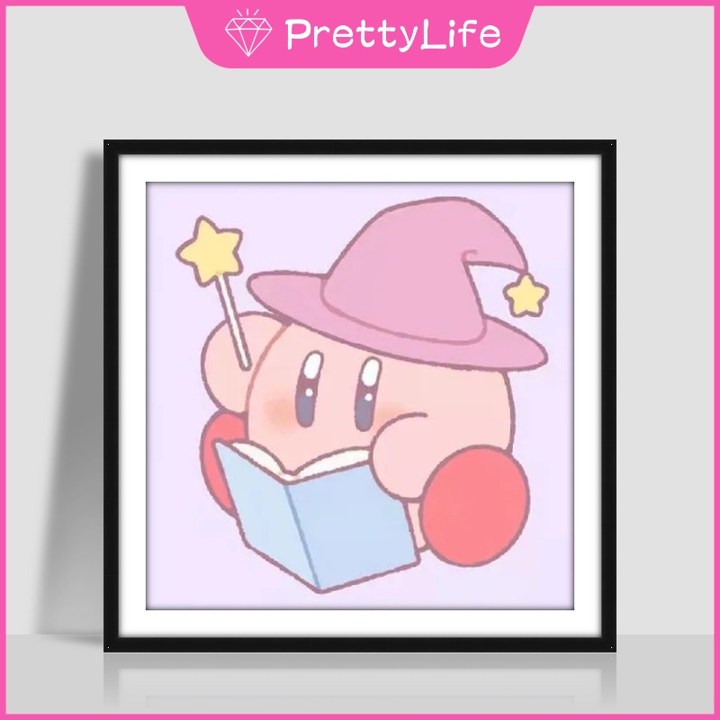 Bộ Tranh Đính Đá Tự Làm 30x0cm Hình Ngôi Sao Kirby Cho Bé