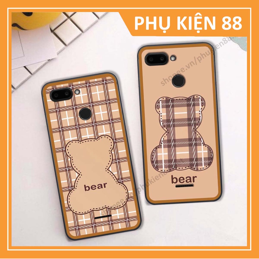 Ốp lưng Xiaomi Redmi 6 ốp điện thoại LineBear, bé tóc xù, hoa siêu đẹp