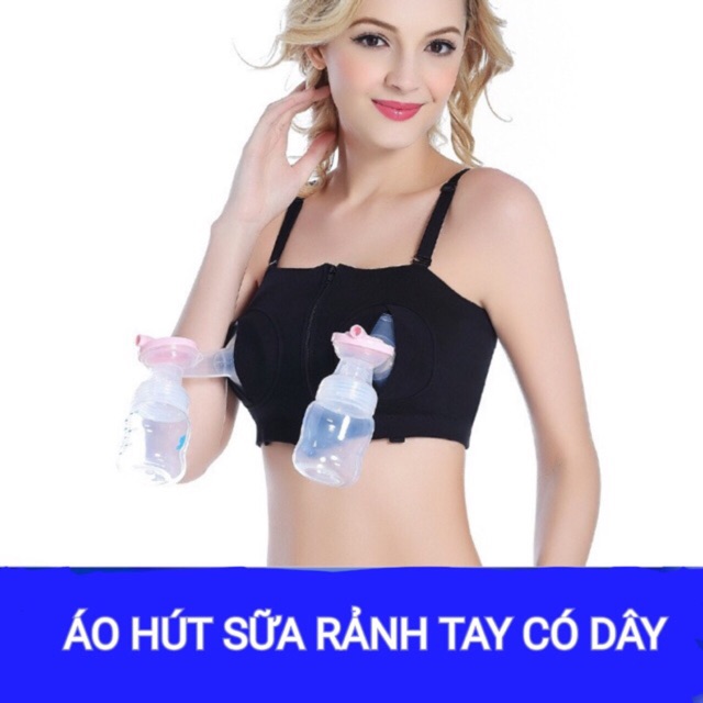 Áo hút sữa rảnh tay có kèm dây Made in Việt Nam