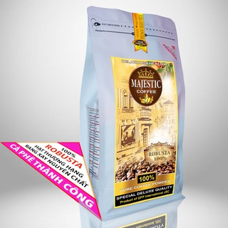 CÀ PHÊ NGUYÊN CHẤT- 100% ROBUSTA NGUYÊN CHẤT - bột cà phê nguyên chất - Majestic Coffee - 500g
