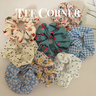 Dây buộc tóc Scrunchie Họa tiết dễ thương