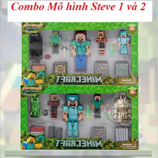 Combo 2 mô hình steve minecraft