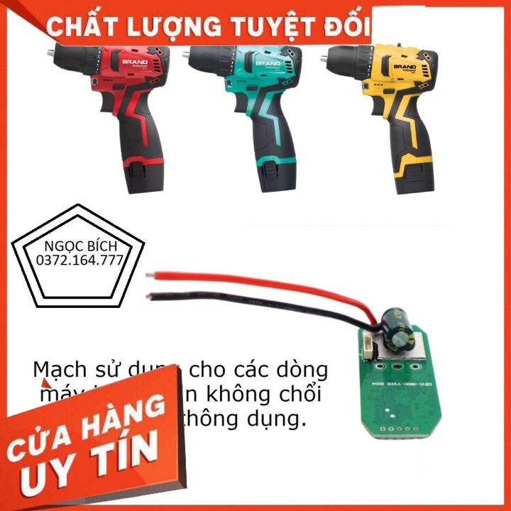 Mạch điều khiển động cơ máy khoan bắt vít không chổi than 16.8v thông dụng