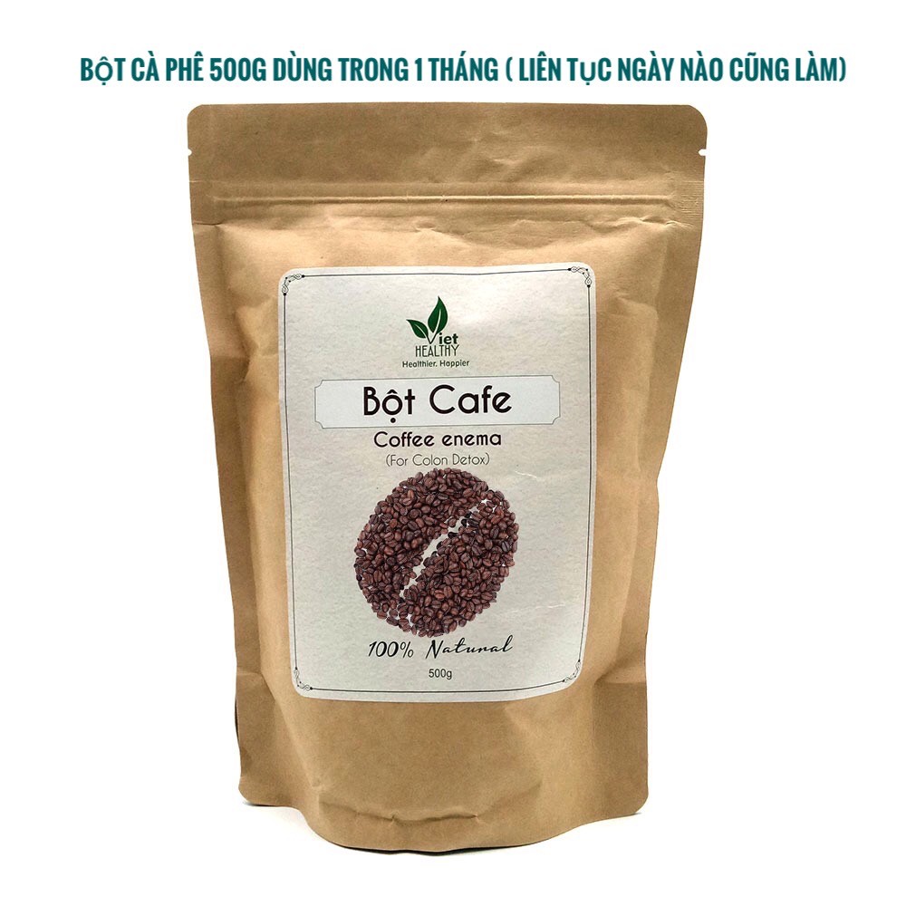 Combo Thải độc cà phê, Enema, Thải độc đại tràng, Túi súc ruột (1 tháng gồm 1 bộ bình+0.5kg cà phê) | BigBuy360 - bigbuy360.vn