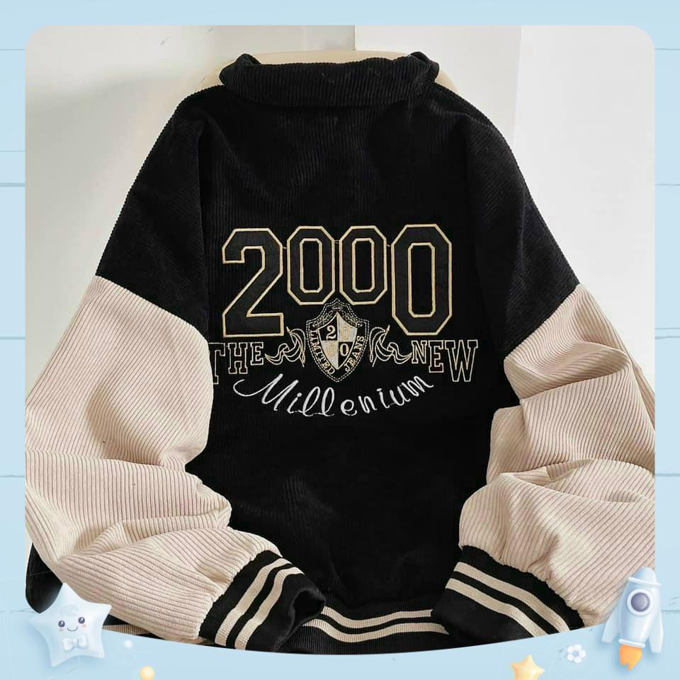 Áo  Khoác Bomber Nhung Ulzzang 2000