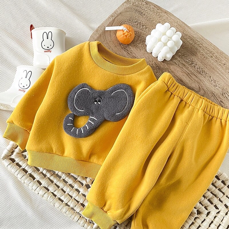 Bộ Nỉ Bông Cho Bé trai Và Bé Gái - Bộ Quần Áo Dài Tay Cho Trẻ Chất Nủ Bông Mềm Mịn Thấm Hút Mồ Hôi Tốt