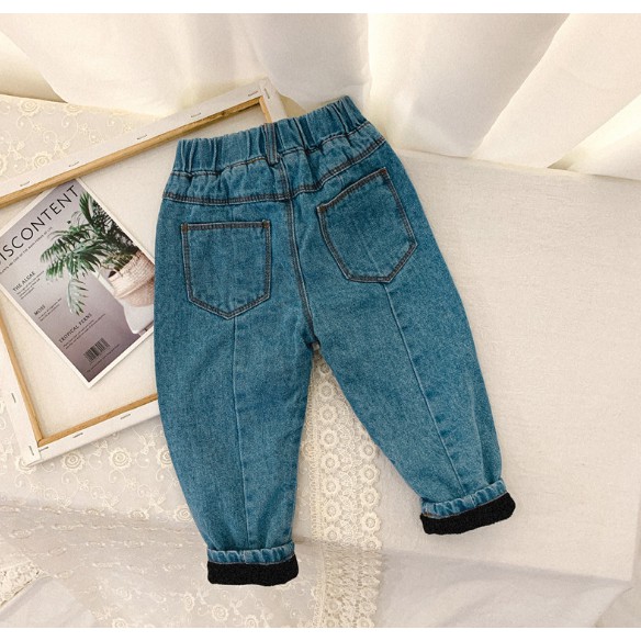 Quần baggy, jean lót lông cho bé trai bé gái (11-32kg) VEMZKIDS