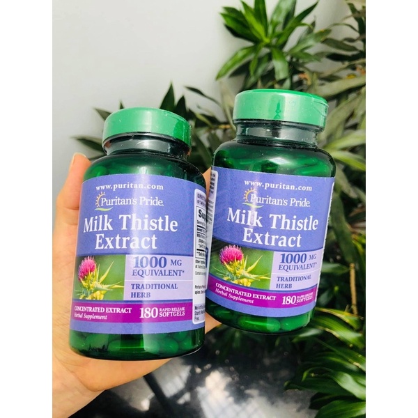 Date 05.2026. VIÊN UỐNG PURITAN‘S PRIDE MILK THIRSTLE EXTRACT 1000MG 180 viên- HỖ TRỢ CHỨC NĂNG GAN, GIẢI ĐỘC GAN.