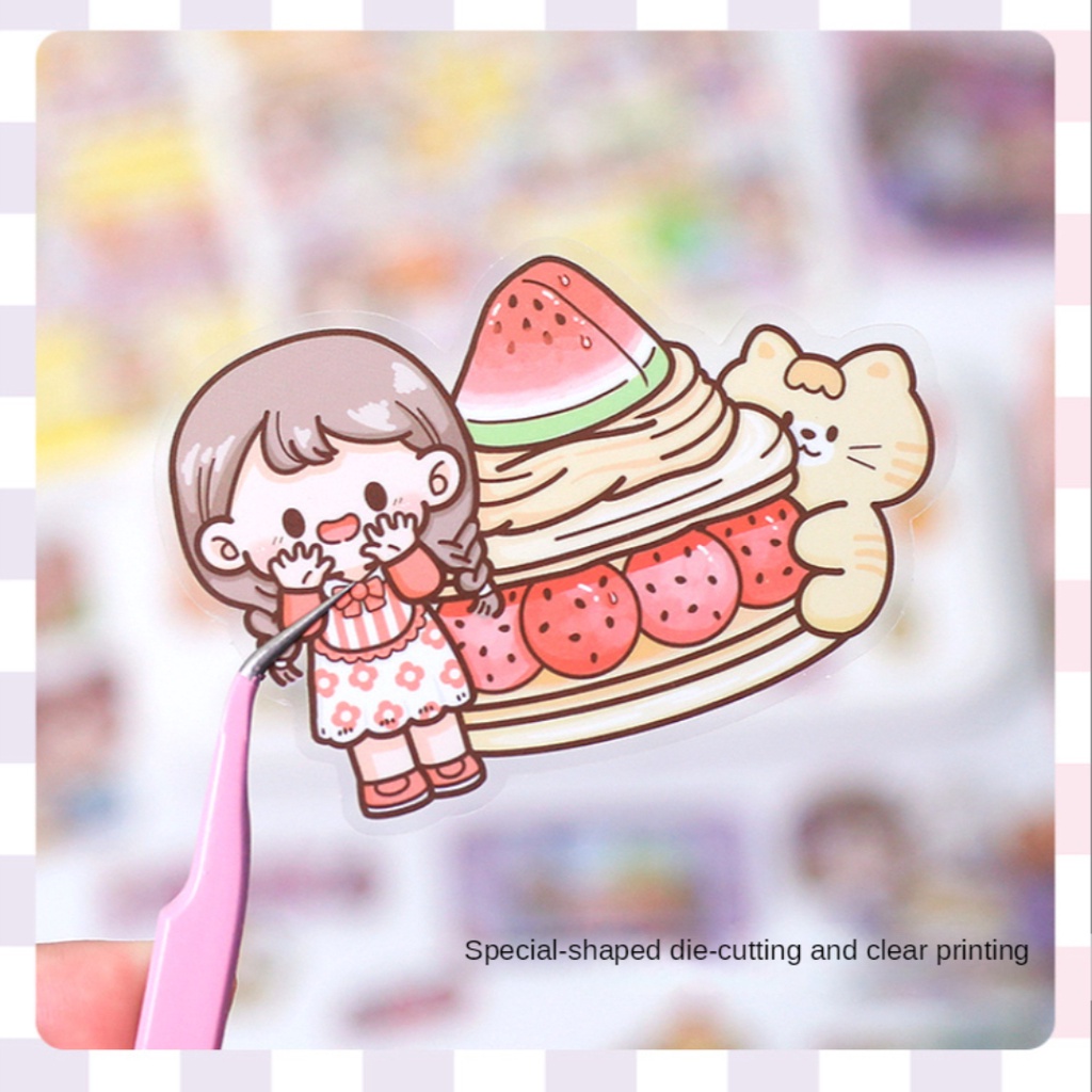 Sticker Dán Trang Trí Sổ Tay Hình Hoạt Hình Đáng Yêu