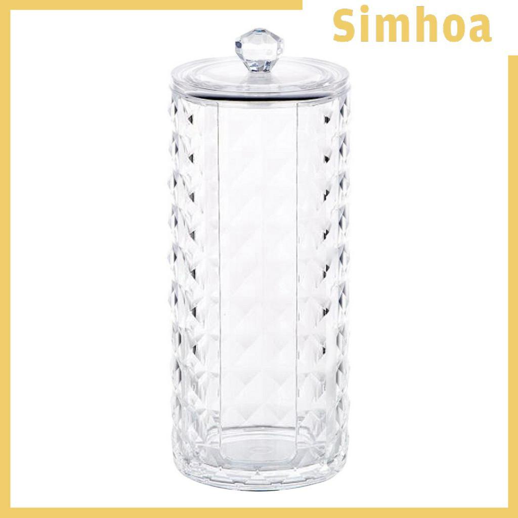 [Hàng mới về] Hộp Đựng Bông Tẩy Trang Chất Liệu Acrylic Trong Suốt Chất Lượng Cao
