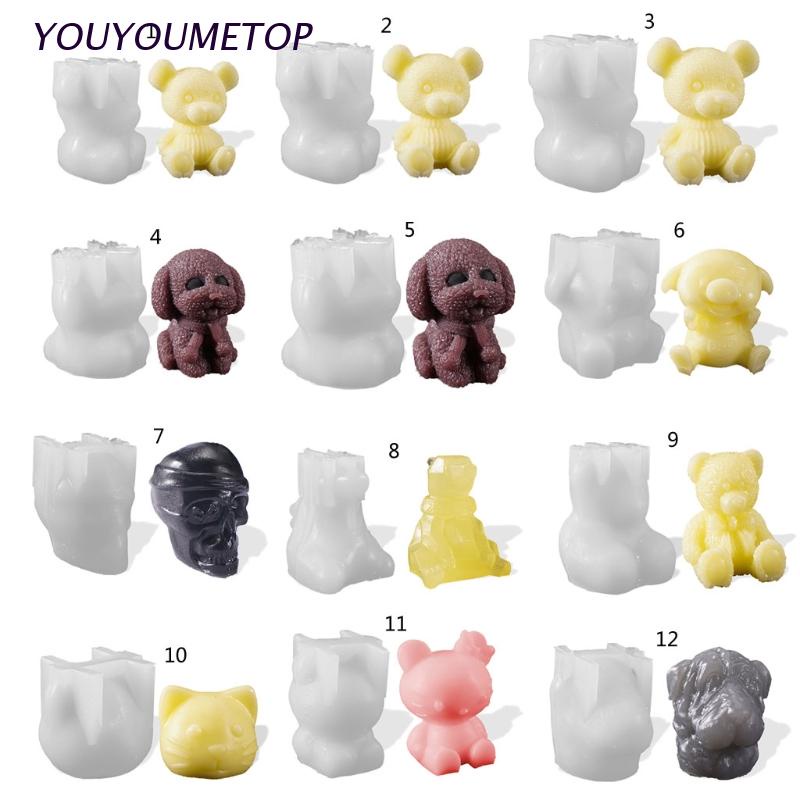 [Hàng mới về] Khuôn silicon làm đá viên hình thú 3D DIY đa năng