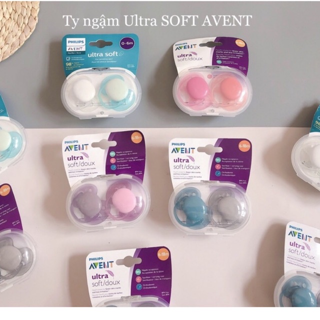 [New]Ty ngậm Ultra Soft Philip Avent 0-6m 6-18m